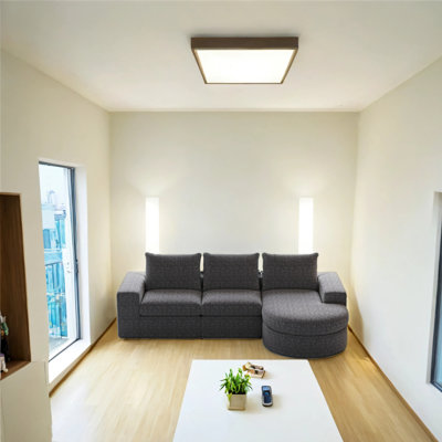 Canapé combiné en L 99 po chenille avec fauteuil 99 po