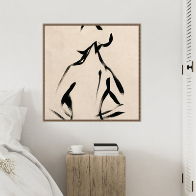 Abstracted Female Figure III by June Erica Vess Framed Canvas Wall Art Print