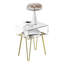 Table d'appoint en acrylique avec tablette de rangement, table de chevet moderne et transparente pour salon, chambre à coucher