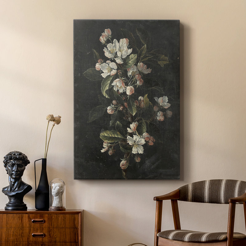 Imprimé floral rétro Lxxvi - galerie sur mesure, H 27 po x l 18 po
