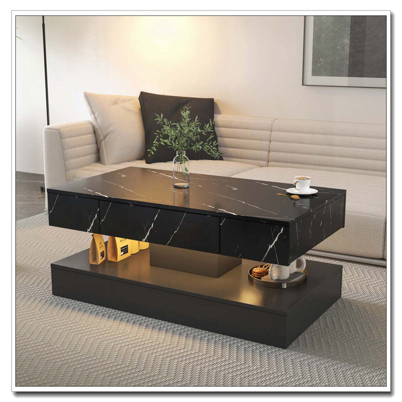 Table basse haute DEL, table basse moderne pour le salon