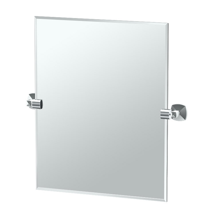 Miroir de salle de bain Jewel Pivotant et bord biseauté, Chrome
