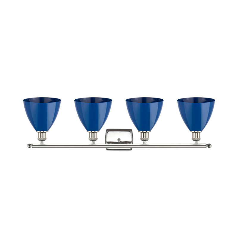 Amylee 4 - Light Dimmable Vanity Light, Blue, Polished Nickel