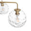 Lustre moderne sphérique en verre martelé 5 lumières Spoutnik