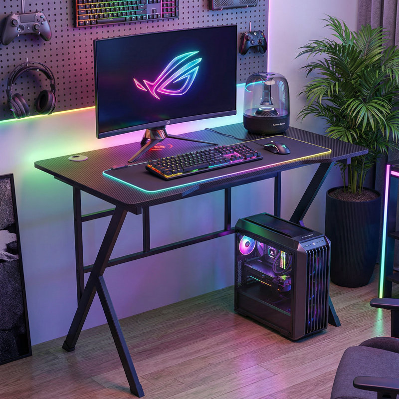 39.5" Office Computer Desk Modern Simple Style Writing Study Work Table Gaming Desk for Home Bedroom