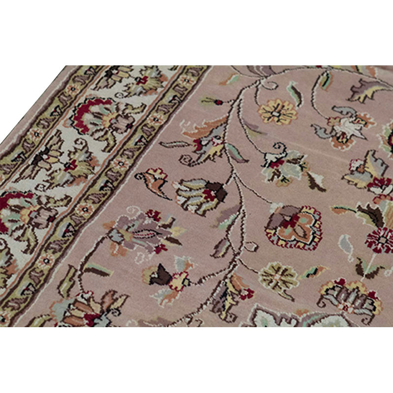 Hand-Knotted High-Quality Beige and Red Area Rug
