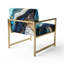 Chaise d'appoint abstraite rembourrée Abstract Marble Geode Blue II-983600450