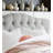 Tufted Upholstered Wingback Headboard, Solid Wood Head Board with Wood Legs, Adjustable Height Bed headboard from 47” to 63” Fabric Headboard in Modern Button Design-1708170145-1708170159