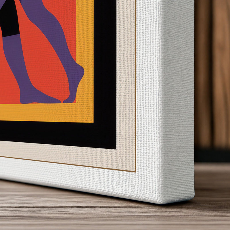 Dancefloor Embrace Modern 1 Piece Wrapped Canvas Wall Art, 18x12 - 45.7 x 30.5 cm, White Border
