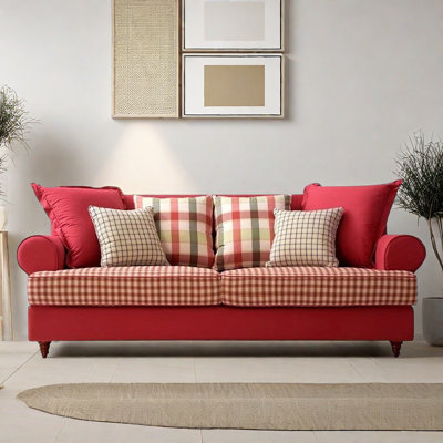 Canapé simple rouge 82,6 po