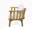 Fauteuil club d'extérieur en bois d'acacia