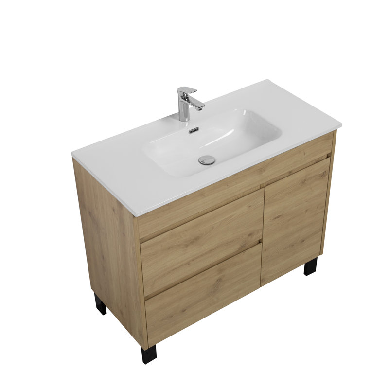 Chumasero 39.8'' Single Bathroom Vanity with Ceramic Top