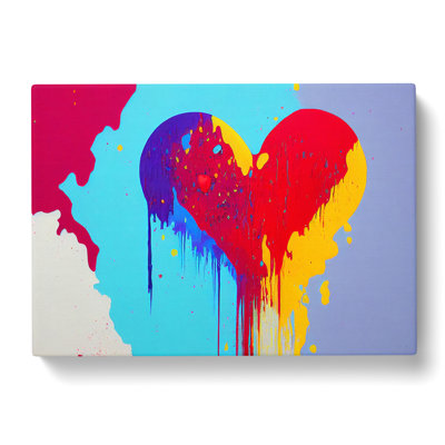 Love Heart Splash Vol.2 Abstract - Wrapped Canvas
