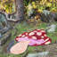 Funghi Cowhide Polka Dots Area Rug in Red/Pink/Nude-1723275420