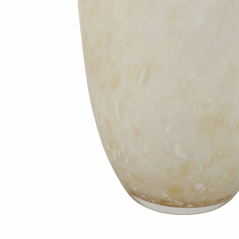 Vase décoratif rond en verre avec finition mouchetée pour le décor du salon - Grand vase texturé pour la maison ou la table