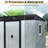 8X6 Ft Metal Shed For Utility Area, With Strong Foundation & Waterproof Panels White Black Garden Shed, Ft, Spacious Interior-125291646