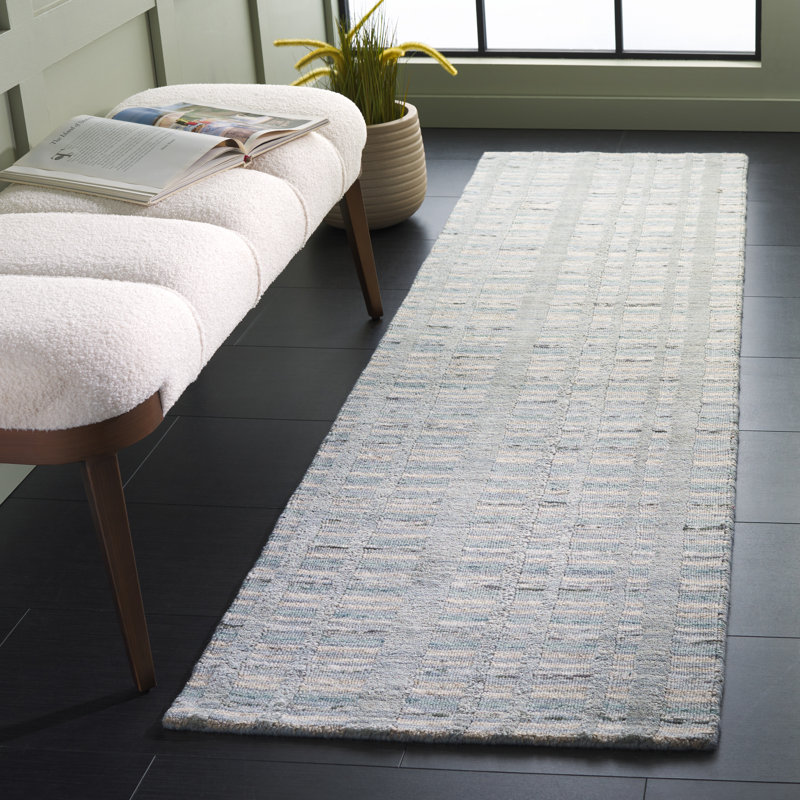 Tapis bleu sarcelle Mattair 651, Tapis de couloir 2 pi 3 po x 8 pi
