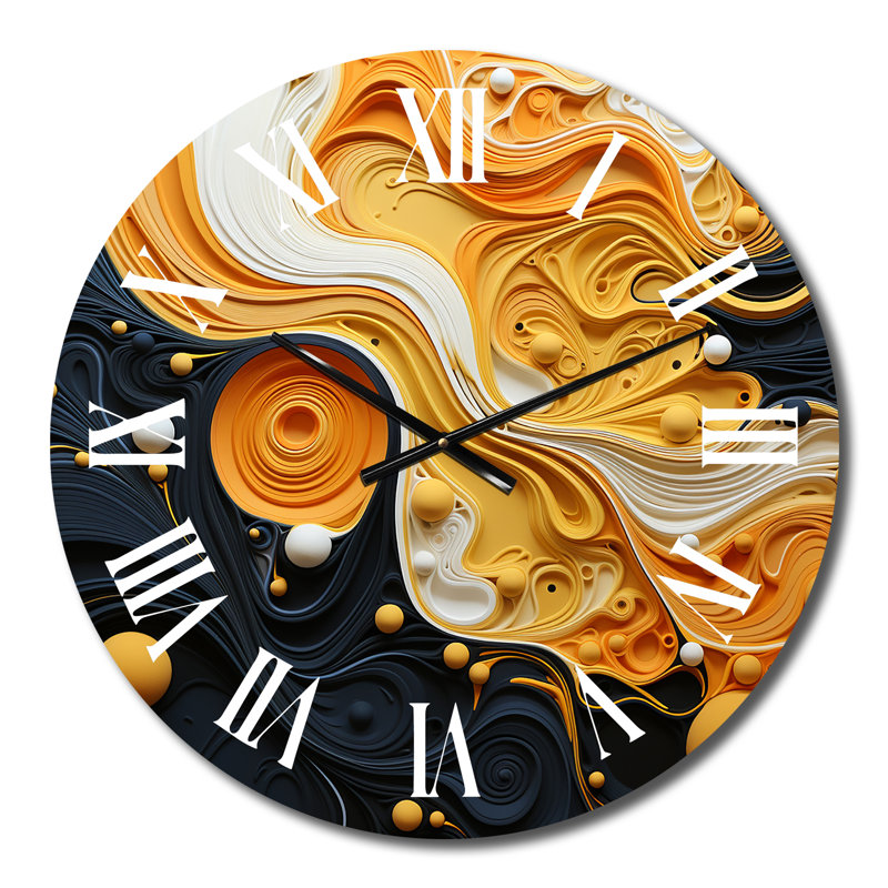 Horloge murale en métal Kamini, Petit