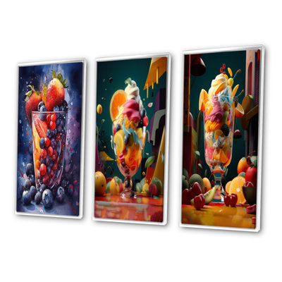 «Artistic Blends Of Fresh Fruit», 3 pièces sur toile