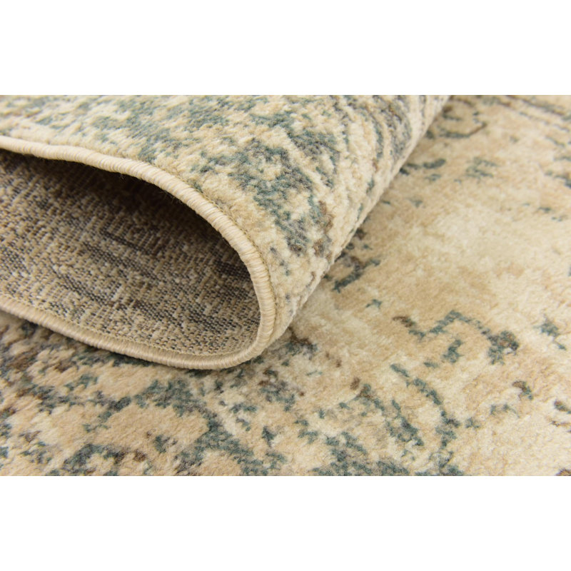 Tapis crème / brun Mosely Orentiel, Carré 6 pi 1 po