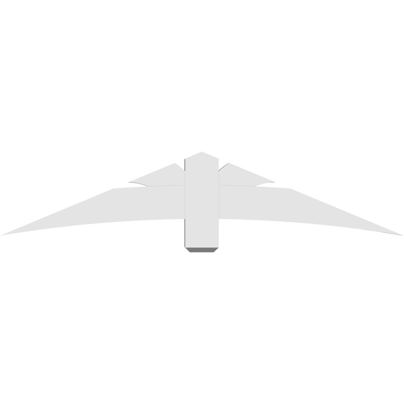 Support pour pignon Davenport, H 15 po x l 72 po (pas: 5/12), P 4 po x F 6 po, PVC
