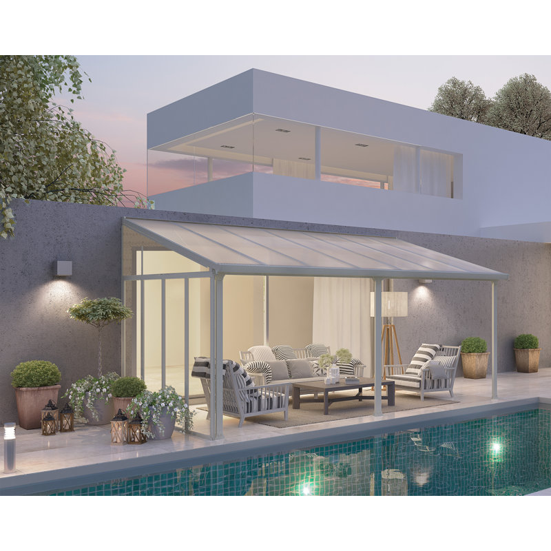 White Aluminum and Acrylic Patio Cover Sidewall Kit