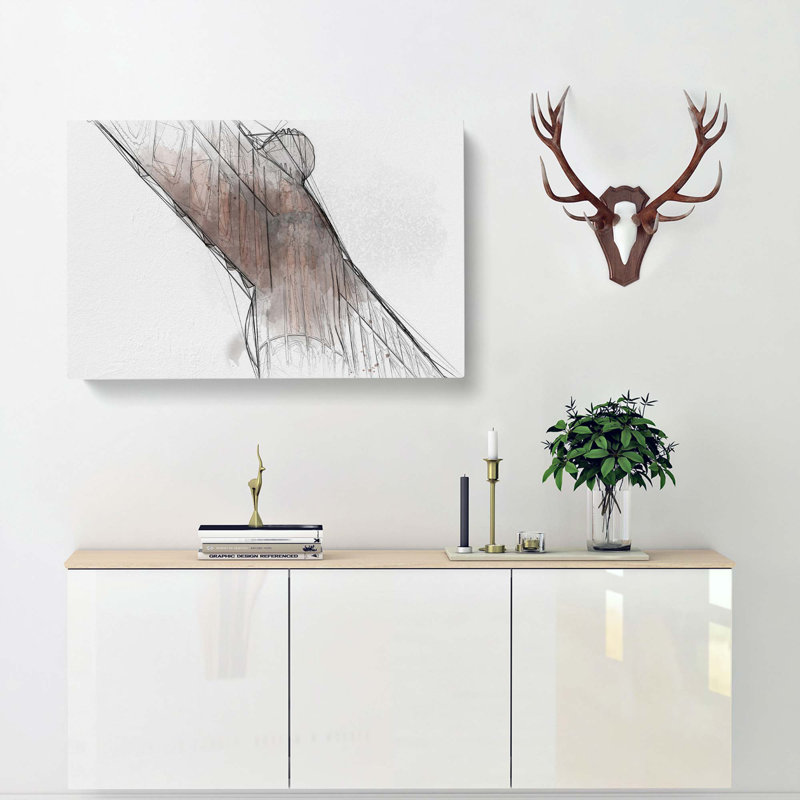 The Angel Of The North In Gateshead In Abstract by Albert Racinet - Wrapped Canvas Print, 50cm H x 76cm W x 3cm D