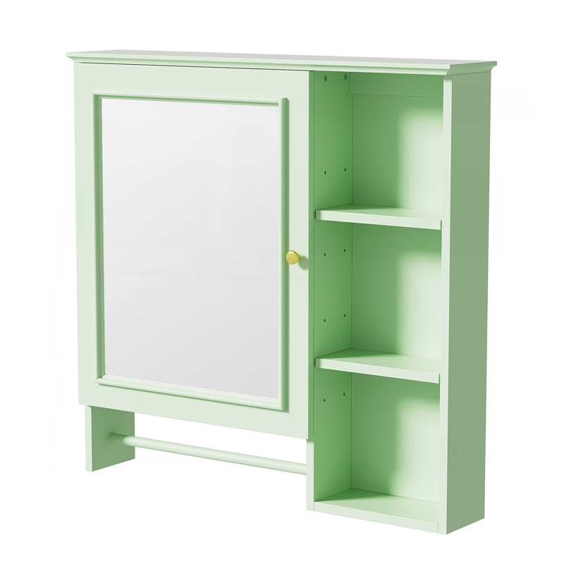 Armoire de salle de bain murale avec rangement et grande porte miroir pour une fonctionnalité améliorée