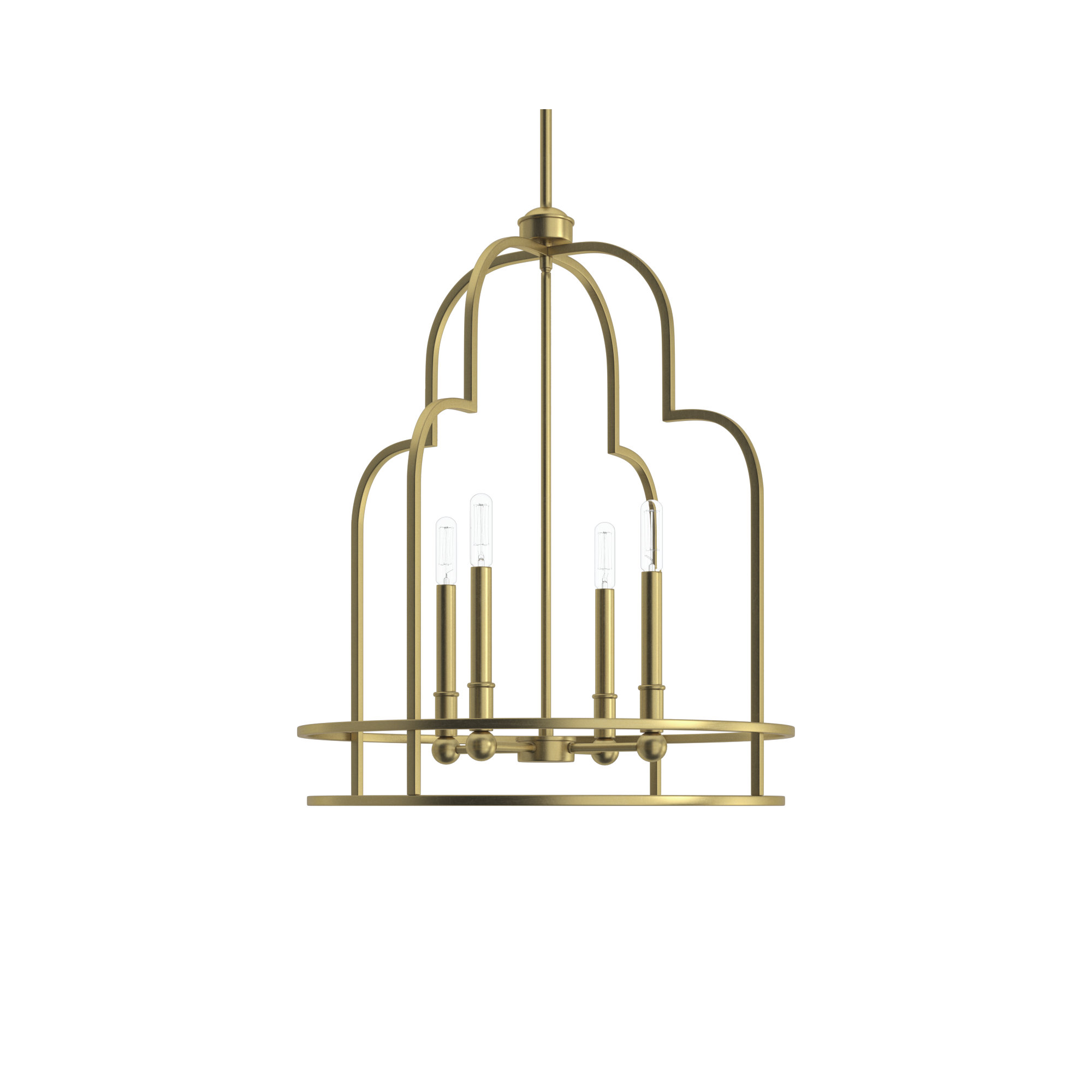 Bristol 4 - Light Unique Geometric Pendant, Gold