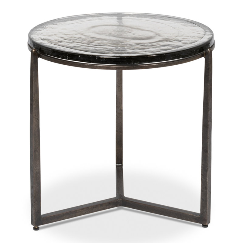 Dorsey Glass End Table, 22" H x 23" W x 22" D