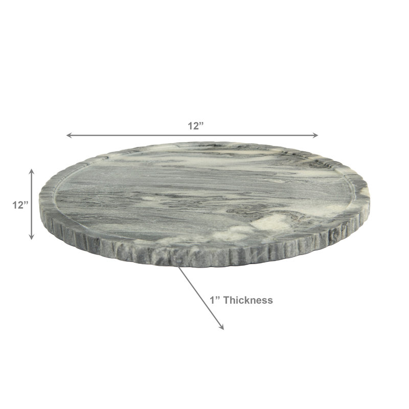 Plateau en marbre gris Haight Elora, Grey