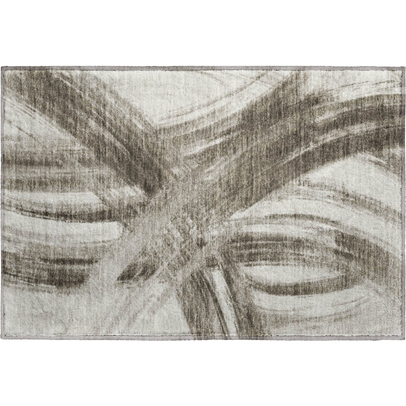 Premium Machine Washable Mayfield AMF2421 Abstract Rug, 1'8" x 2'6", Taupe