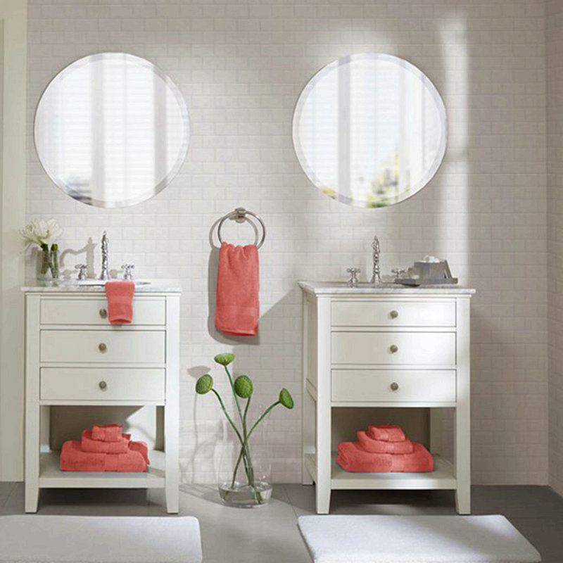 100% Cotton 8 Piece Antimicrobial Towel Set, Coral
