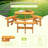Outdoor 6 Picnic Table With 35" Tabletop - For Patio, Backyard, Garden, Natural Elegance Finish Large Tabletop, 3 Benches, 1720Lb Capacity, Classic Look-972294852