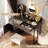 Small Vanity Desk with Charging Station-345543672