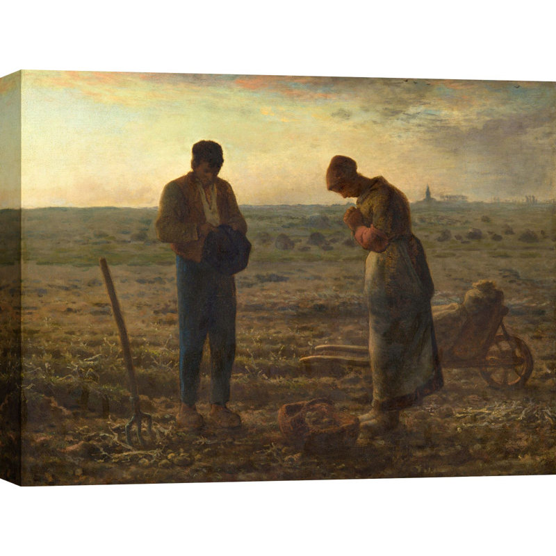 The Angelus - No Frame Painting, 50cm H  x 70cm W  x 4cm D