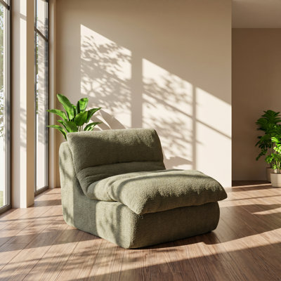Fauteuil d'appoint rembourré en chenille l 31,1 po x P 41,3 po x H 28,3 po Farini