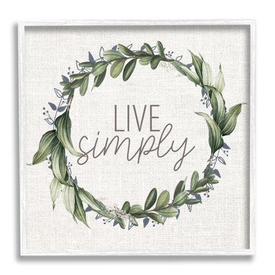 " Live Simply Phrase " by Kim Allen