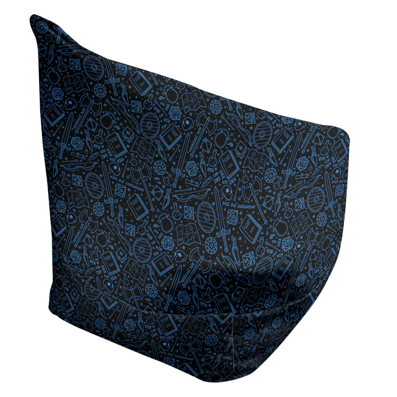 Sac de pois Leffel, H 120 po x L 31 po x P 60 po, Rembourrage poly, Noir / bleu