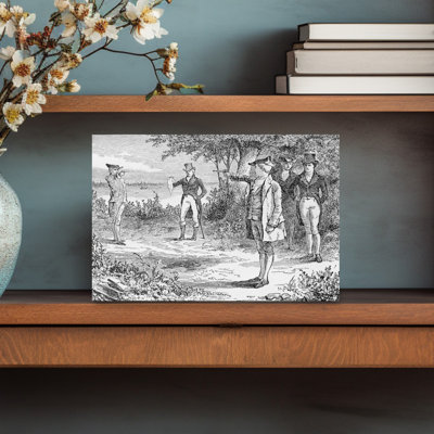 1800S Duel Between Alexander Hamilton Aaron Burr July 11 1804 In Weehawken Nj Usa Classic Retro Vintage Wall Art