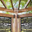 Pavillon de jardin permanent en métal L 9,5 pi. Pergola en bois massif