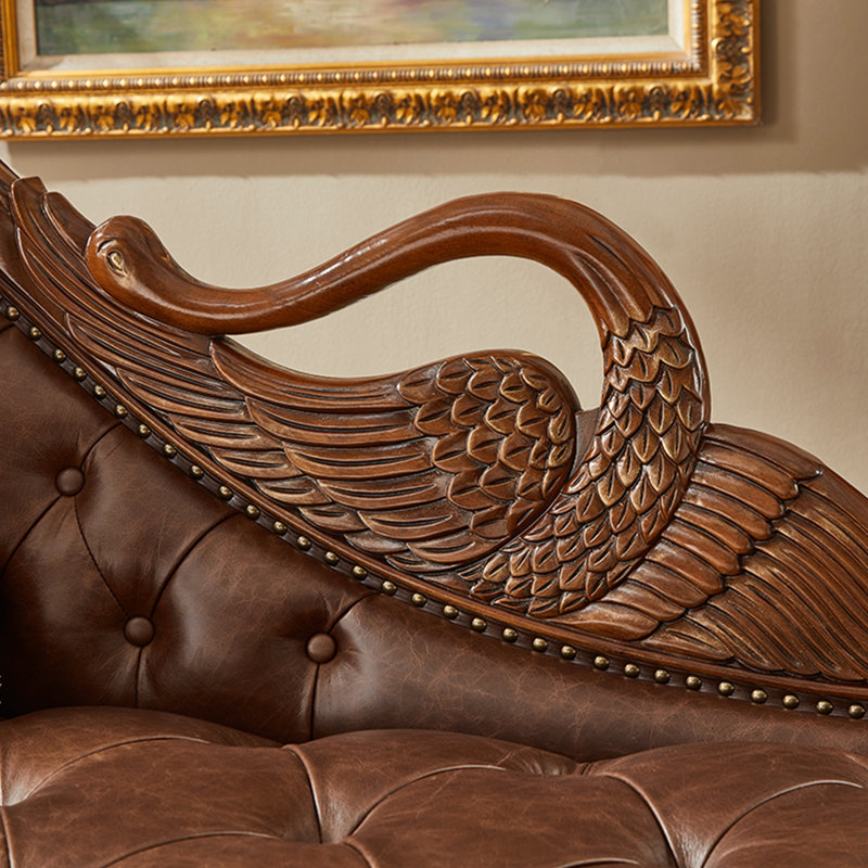 Chaise longue moderne et rétro sculptée, Orienté à gauche (vu de face)