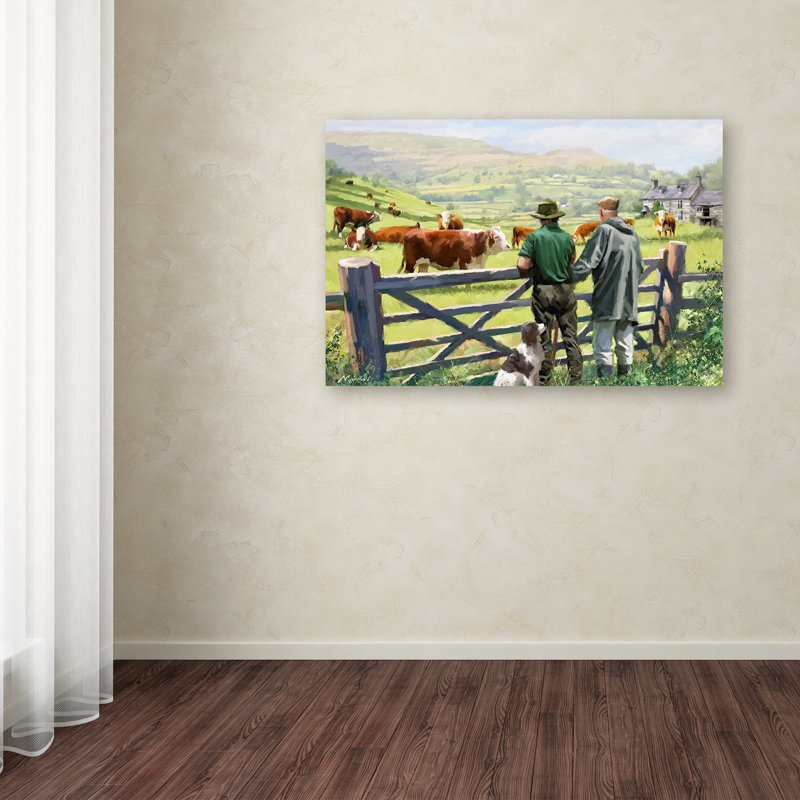 « hereford bovins », reproduction sur toile tendue, H 22 po x l 32 po x P 2 po