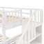 Lit superposé avec escalier avec rangement et rehaussement de chambre à coucher - Fonctionnalité améliorée blanche-228897282
