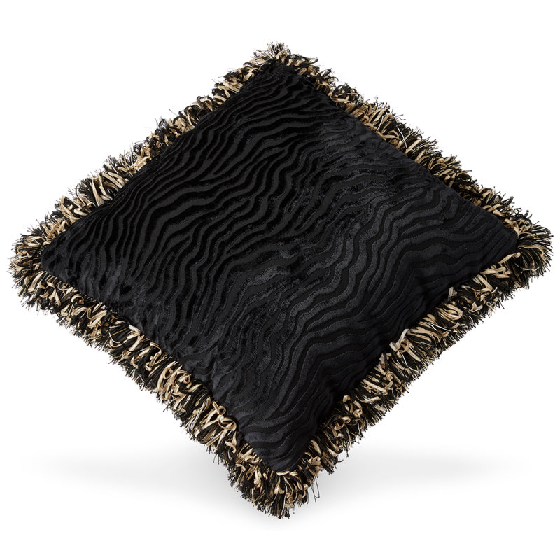 Secrets Trimmed Abstract Throw Pillow
