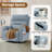 PU Leather Power Swivel Glider Recliner, Adjustable Headrest & Lumbar, Electric Rocking Chairs With Side Storage Space-1354591168
