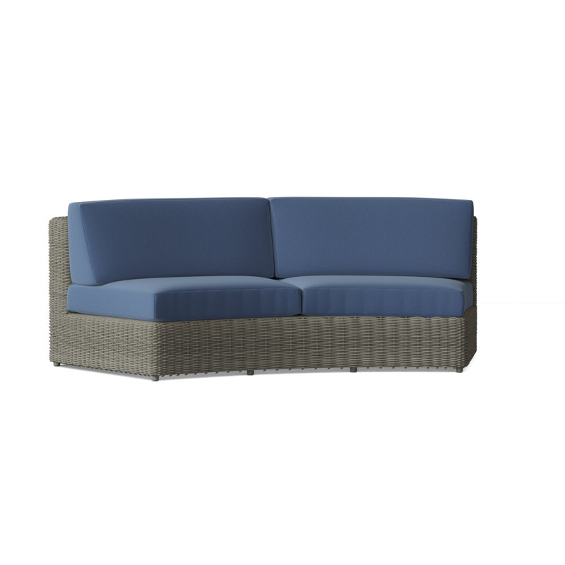 Sag Harbor Outdoor 2 - Seat Loveseat, Canvas Navy Sunbrella® Canvas, Sag Harbor Driftwood