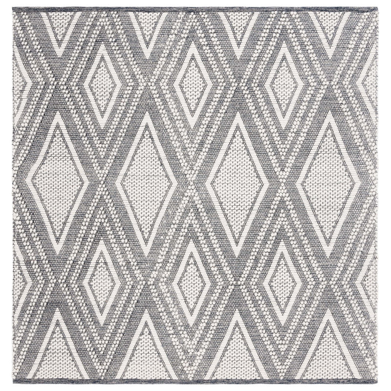 Dessiree Hand Woven Wool And Cotton Geometric Rug, Rectangle 3' x 5'