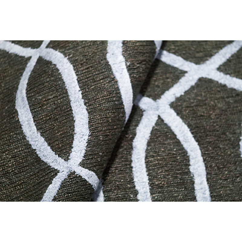 Geometric Area Rug in Dark Gray