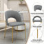 Chaises de salle à manger en cuir Morden Pu avec pieds en métal (ensemble de 2)-136535854